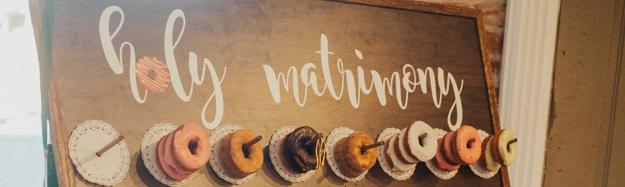 Donuts at wedding